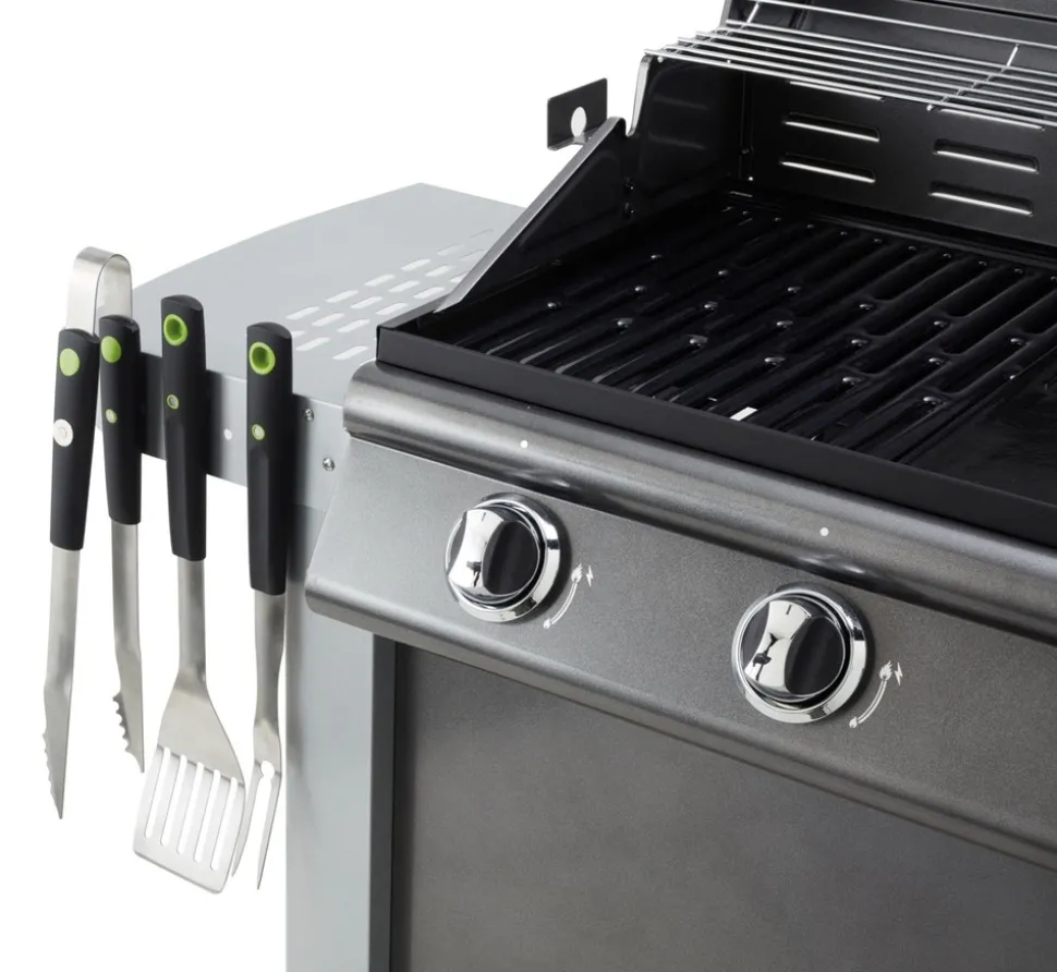 COOK IN GARDEN - Coffret bbq 3 pièces aimantées : pince, spatule, fourchette