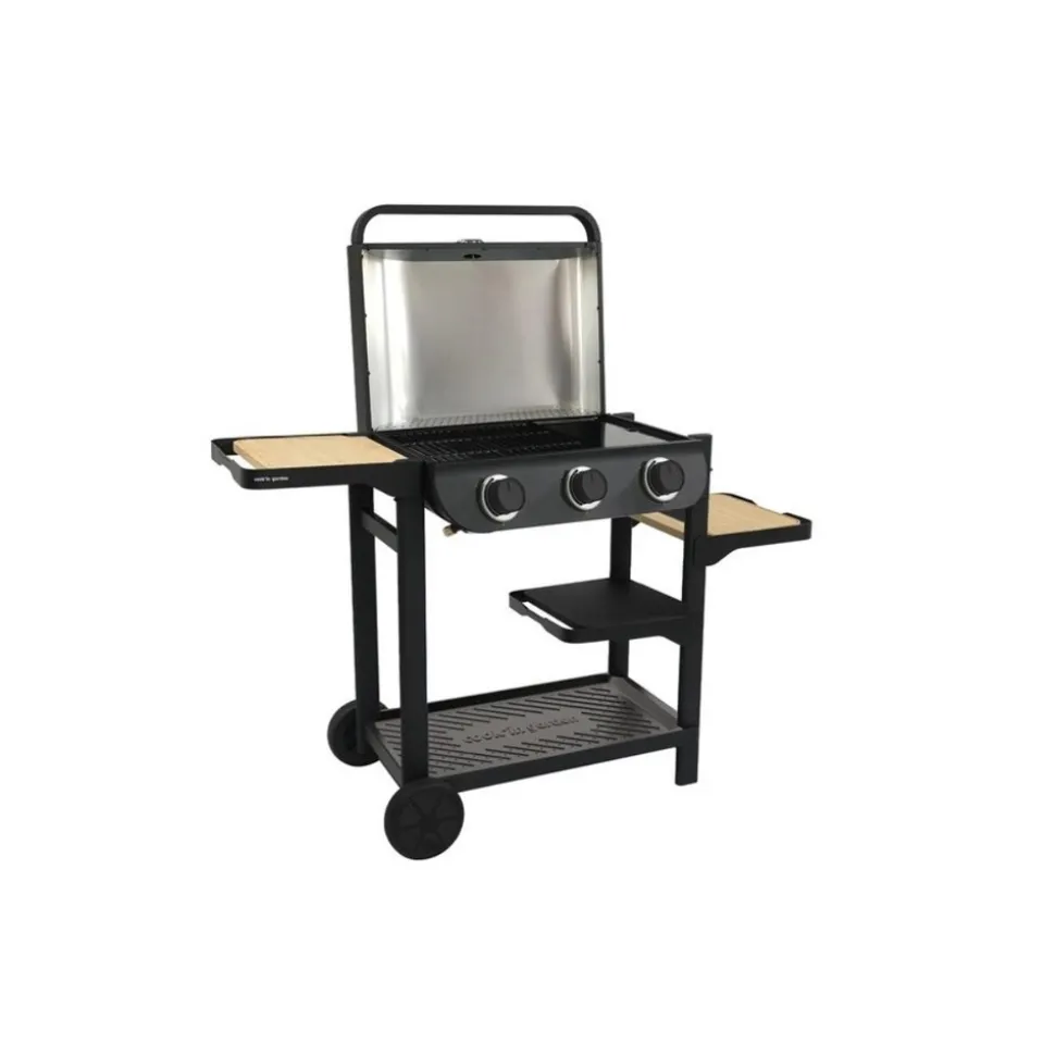 COOK IN GARDEN - Cook'in garden barbecue à gaz sur pied 3 feux 8.4kw - am083t