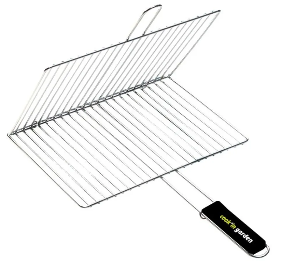 COOK IN GARDEN - Grille de barbecue double rectangulaire 40 x 30 cm