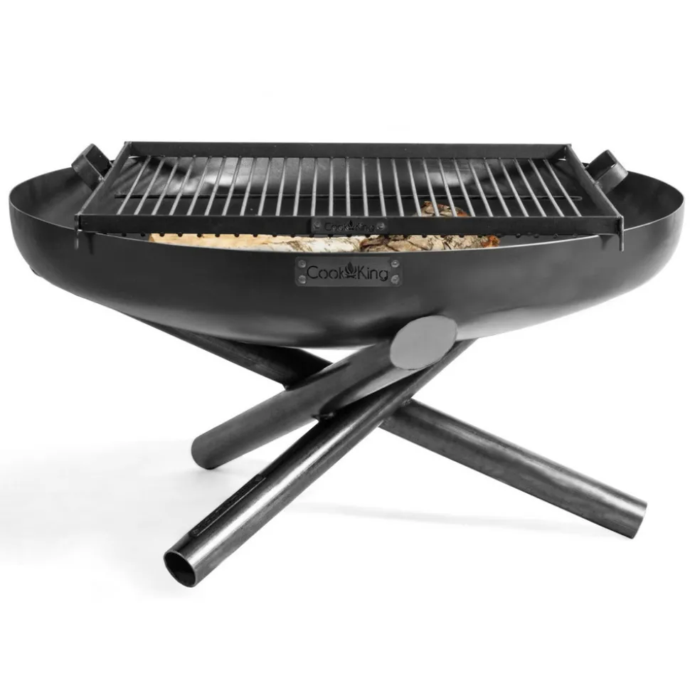COOK KING - Brasero de jardin indiana en acier-braséro seul-ø 70cm-60 --