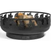 COOK KING - Brasero de jardin toronto décoré feuille en acier 80 cm-braséro seul-80 --