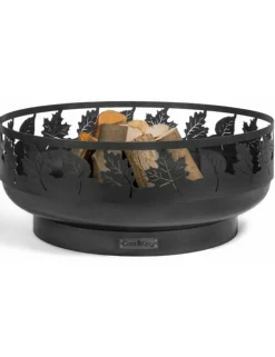 COOK KING - Brasero de jardin toronto décoré feuille en acier 80 cm-braséro seul-80 --
