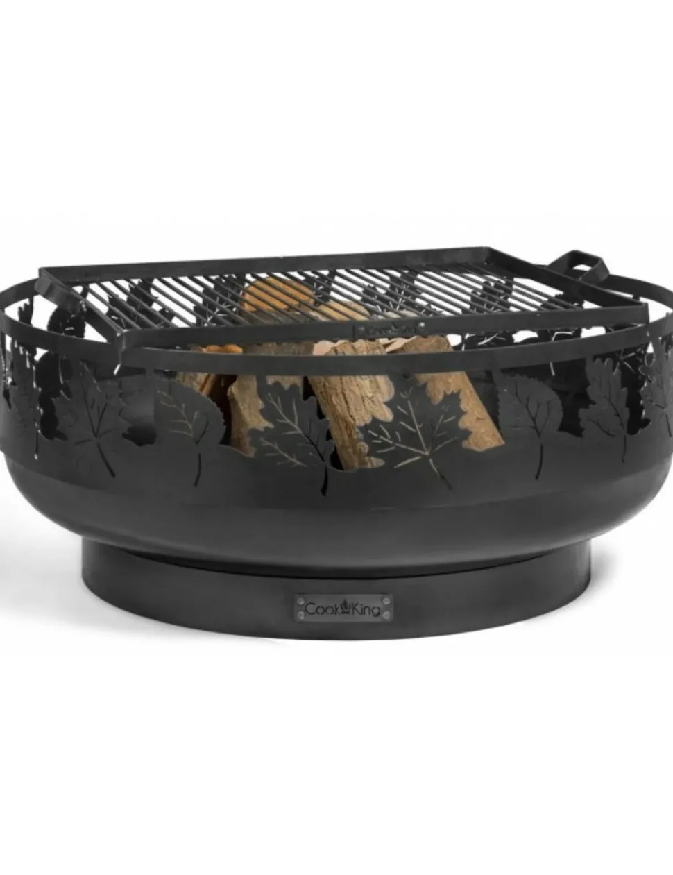 COOK KING - Brasero de jardin toronto décoré feuille en acier 80 cm-braséro seul-80 --