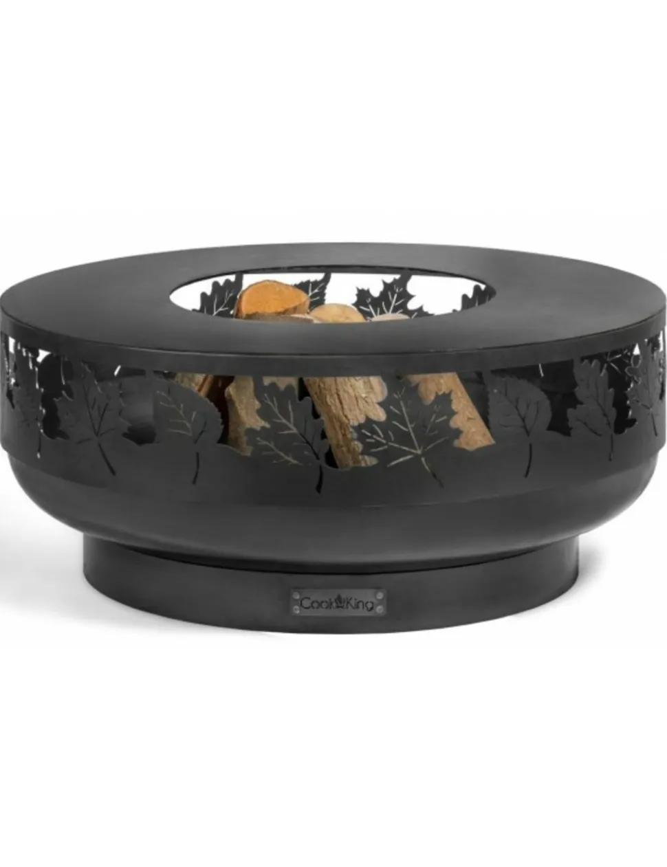 COOK KING - Brasero de jardin toronto décoré feuille en acier 80 cm-braséro seul-80 --