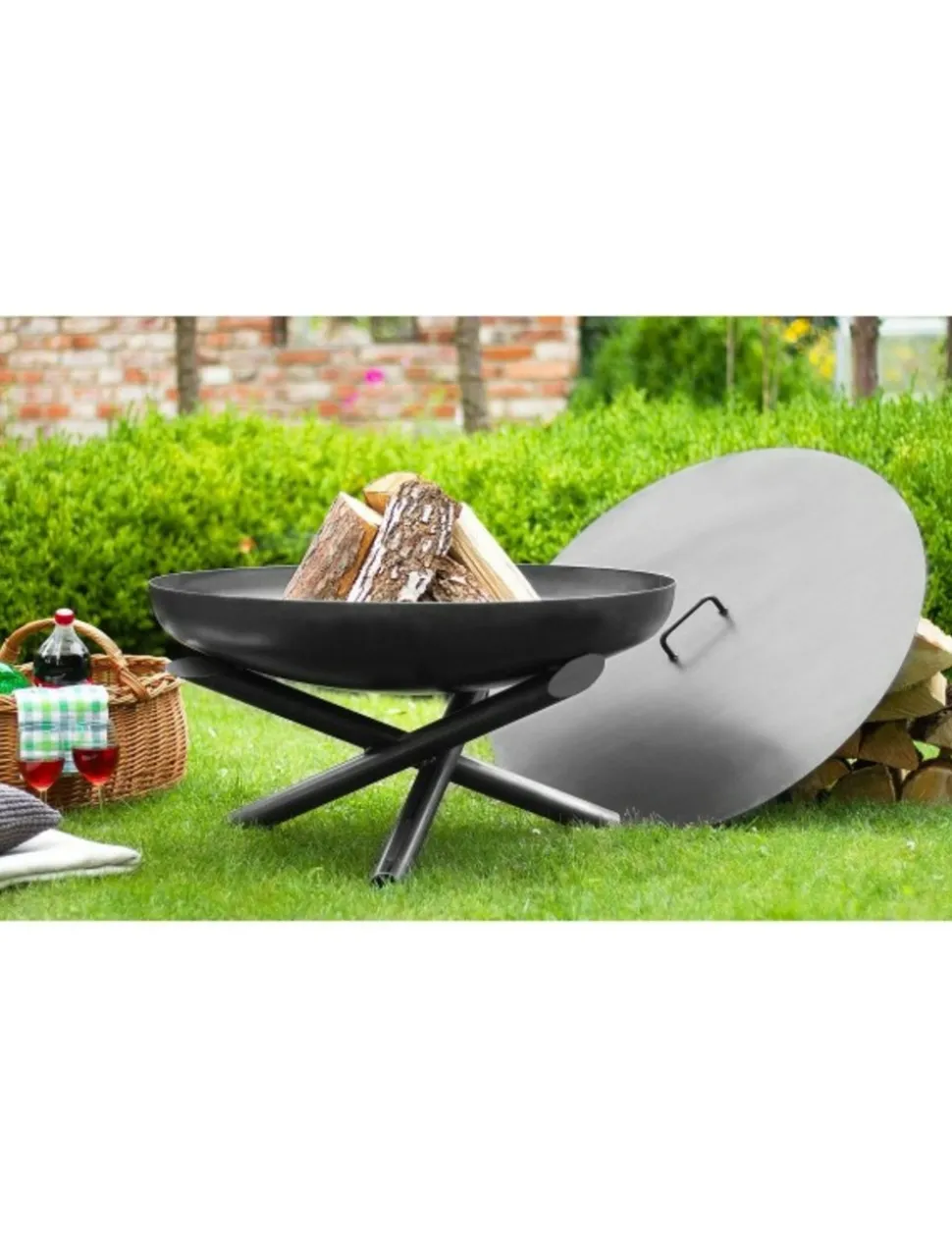 COOK KING - Brasero de jardin indiana en acier-braséro seul-ø 60cm-60 --