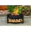 COOK KING - Brasero de jardin solafa avec range bois en acier-sans couvercle-ø 60cm-68 / 78 --