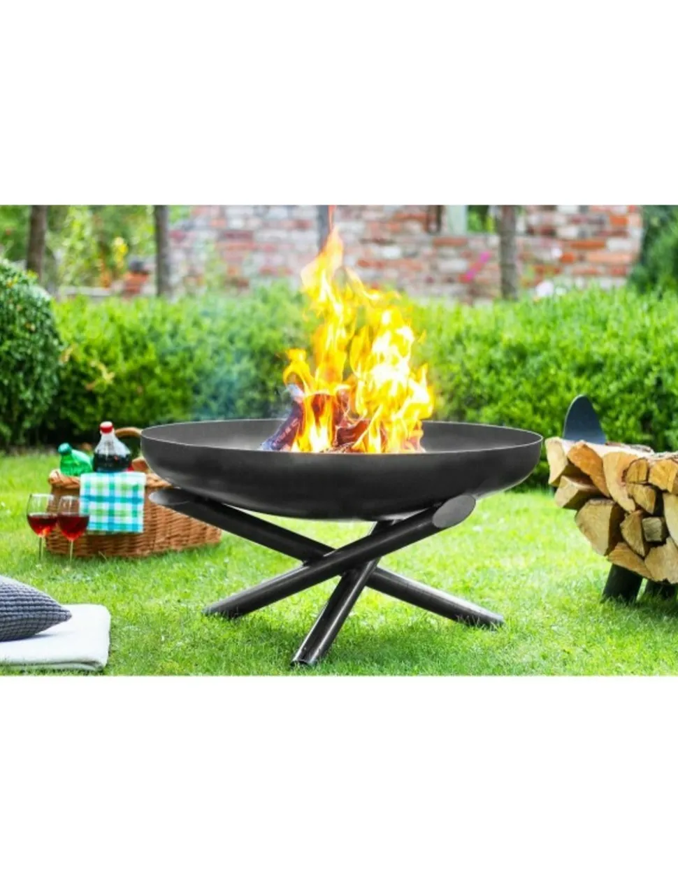 COOK KING - Brasero de jardin indiana en acier-braséro seul-ø 80cm-60 --