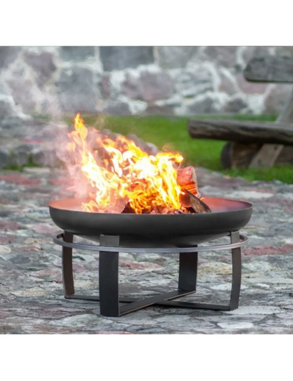 COOK KING - Brasero de jardin viking en acier-braséro seul-ø 70cm--