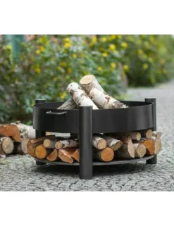 COOK KING - Brasero de jardin solafa avec range bois en acier-sans couvercle-ø 70cm-68 / 78 --