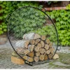 COOK KING - Grille de cuisson ronde en acier avec 4 poignées-acier noir sablé--ø 80 cm--acier noir sablé