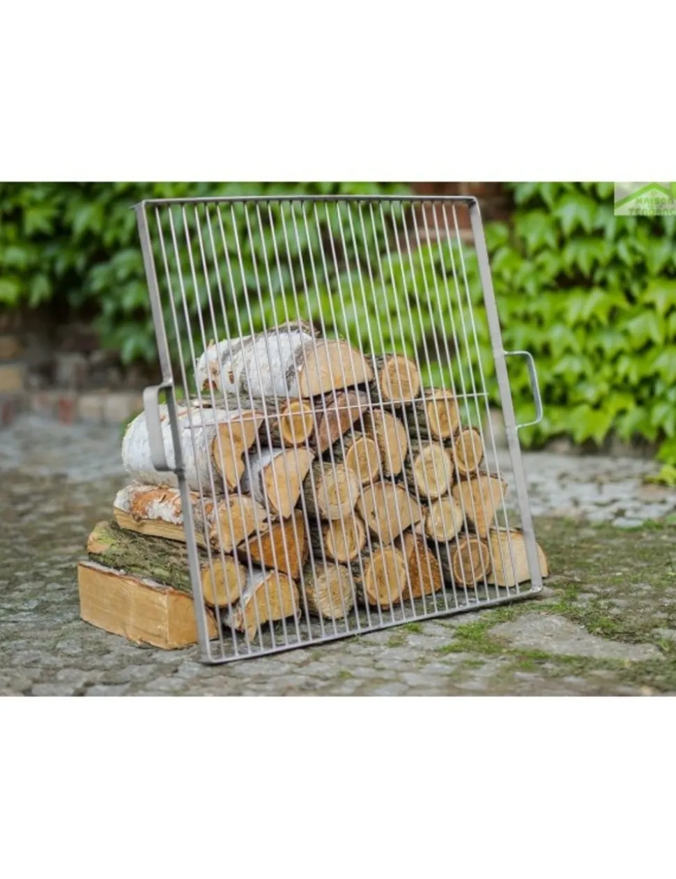 COOK KING - Grille de cuisson carrée pour brasero en acier-acier naturel--50x50 cm--acier naturel