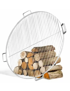 COOK KING - Grille de cuisson ronde en acier avec 4 poignées-acier inoxydable--ø 80 cm--acier inoxydable