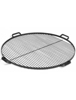 COOK KING - Grille de cuisson ronde en acier avec 4 poignées-acier noir sablé--ø 60 cm--acier noir sablé