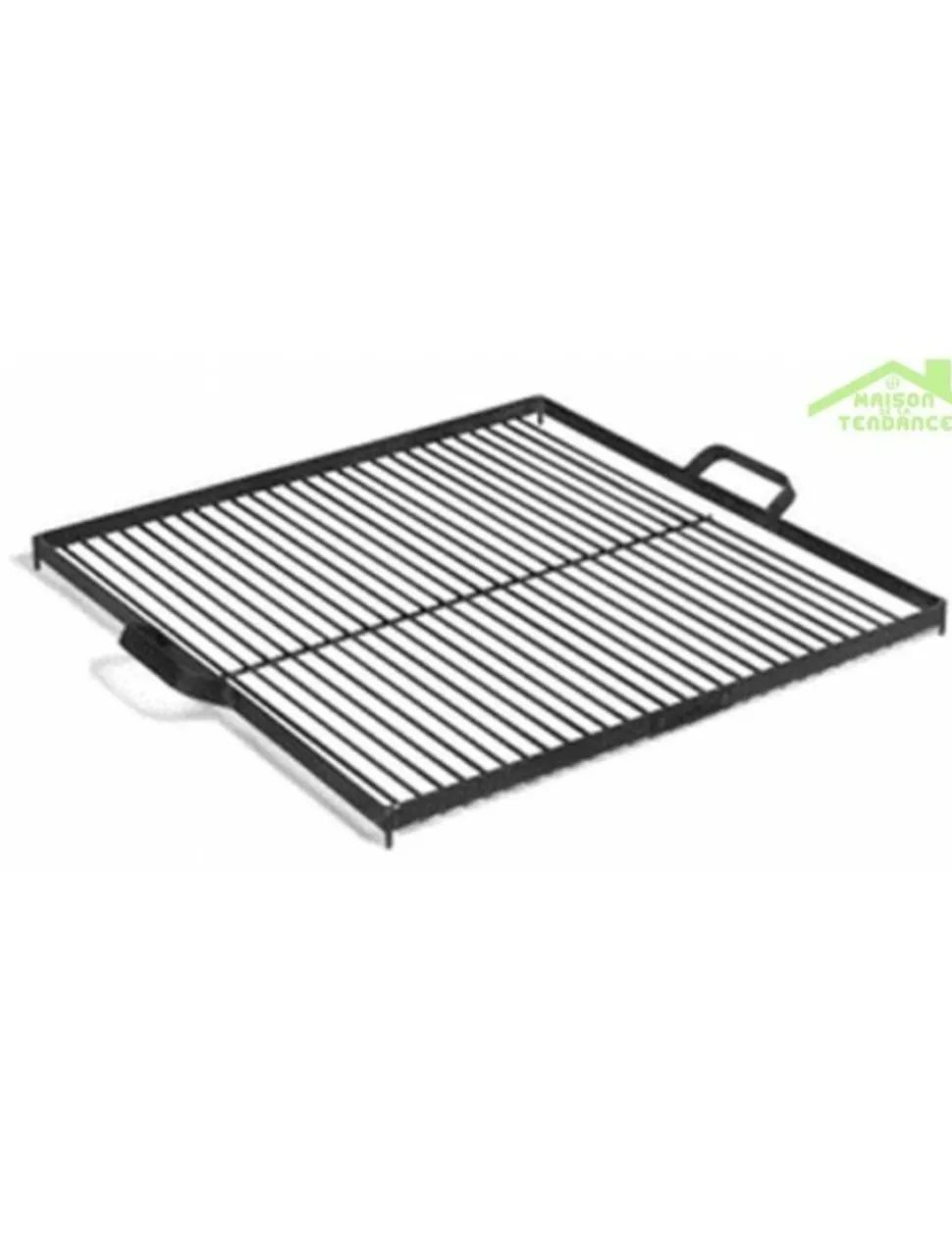 COOK KING - Grille de cuisson carrée pour brasero en acier-acier noir sablé--58x58 cm--acier noir sablé