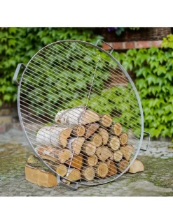 COOK KING - Grille de cuisson ronde en acier avec 4 poignées-acier inoxydable--ø 70 cm--acier inoxydable
