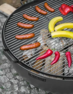 COOK KING - Grille de cuisson ronde en acier avec 4 poignées-acier inoxydable--ø 70 cm--acier inoxydable