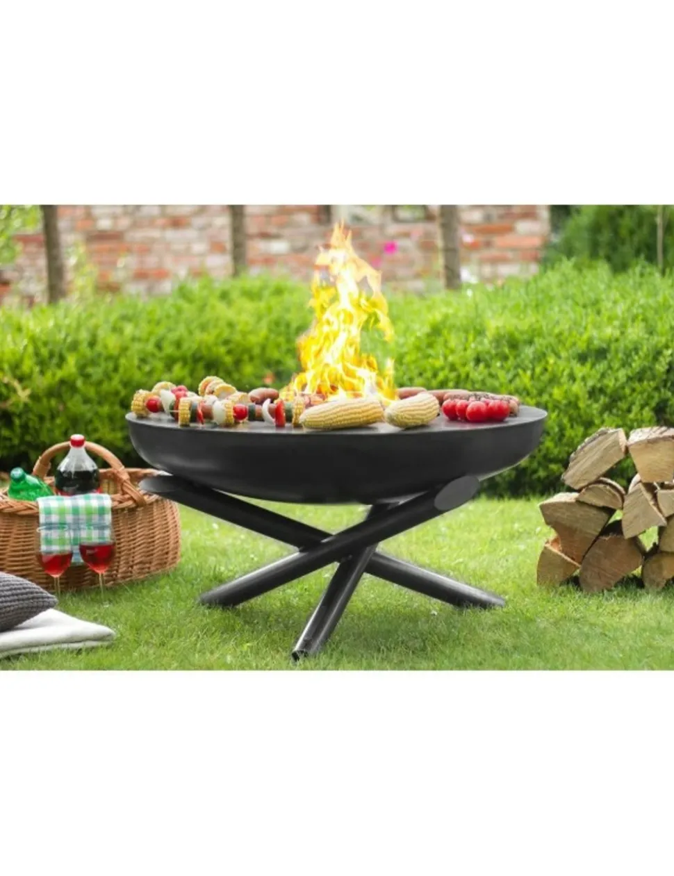 COOK KING - Plaque de cuisson pour braséro en acier-avec 4 anses-102cm--