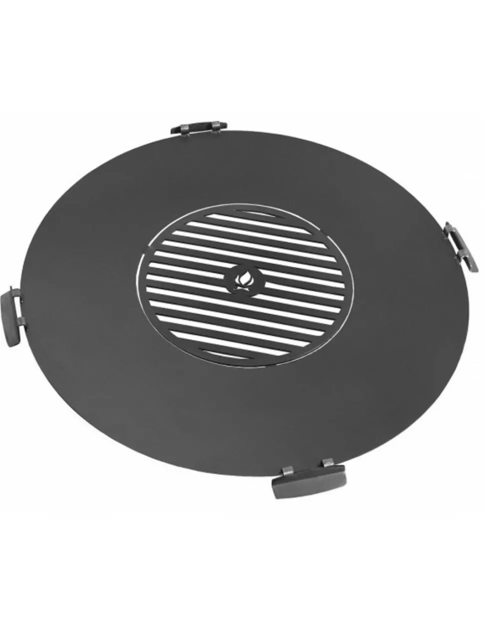 COOK KING - Plaque de cuisson avec grille pour braséro en acier-avec 4 anses-102cm--