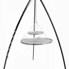 COOK KING - Trépied doua avec double grille en acier inoxydable--40x80 cm-