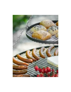 COOK KING - Trépied doua avec double grille en acier inoxydable--40x80 cm-