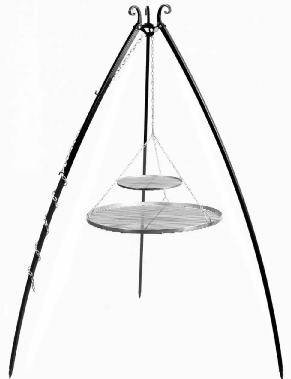 COOK KING - Trépied doua avec double grille en acier inoxydable--40x70 cm-