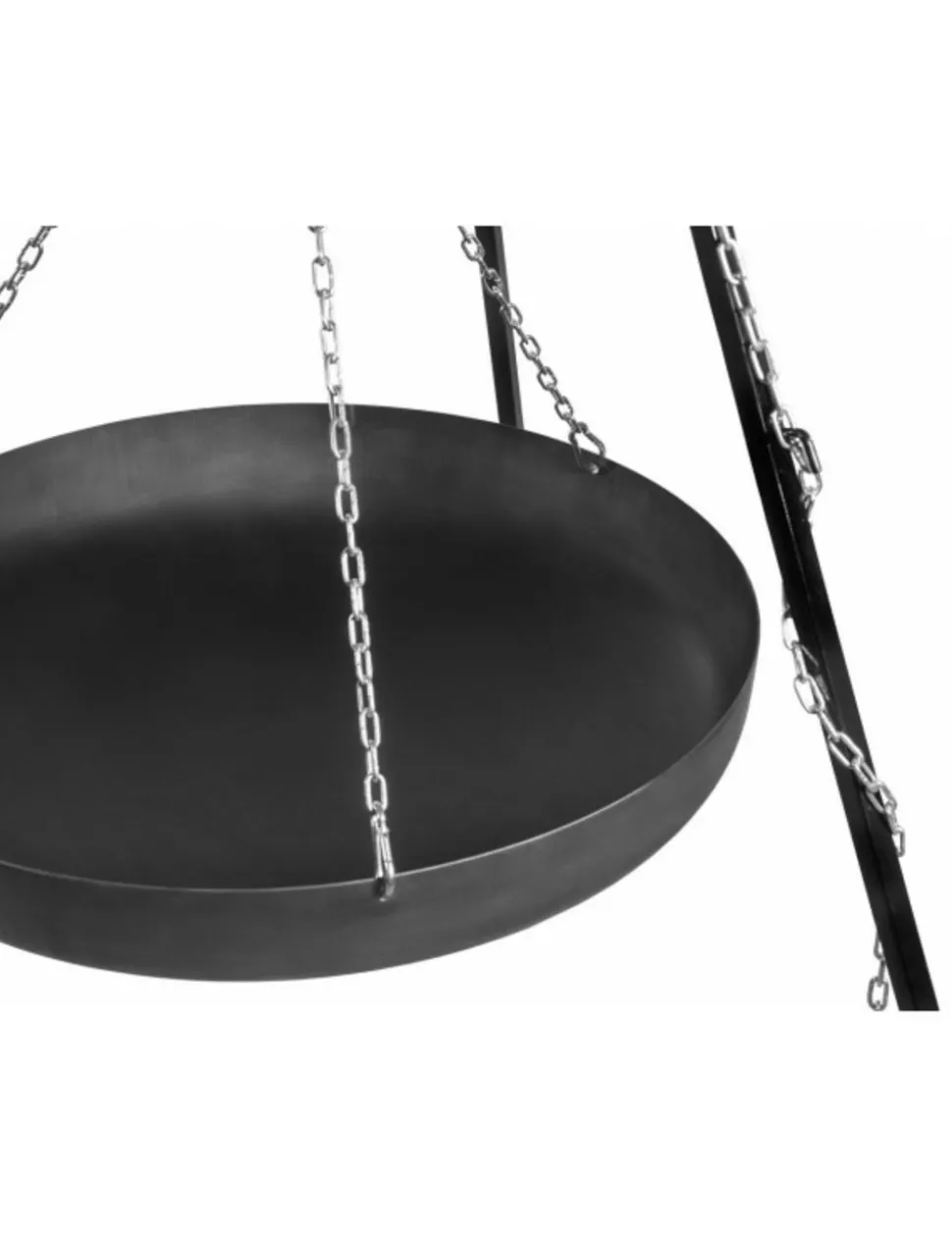 COOK KING - Wok rond à suspendre sur trépied-noir-noir--ø 70 cm-
