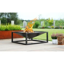 COOKKING - Braséro de jardin square en acier de 70x70 cm avec finition de haute qualité