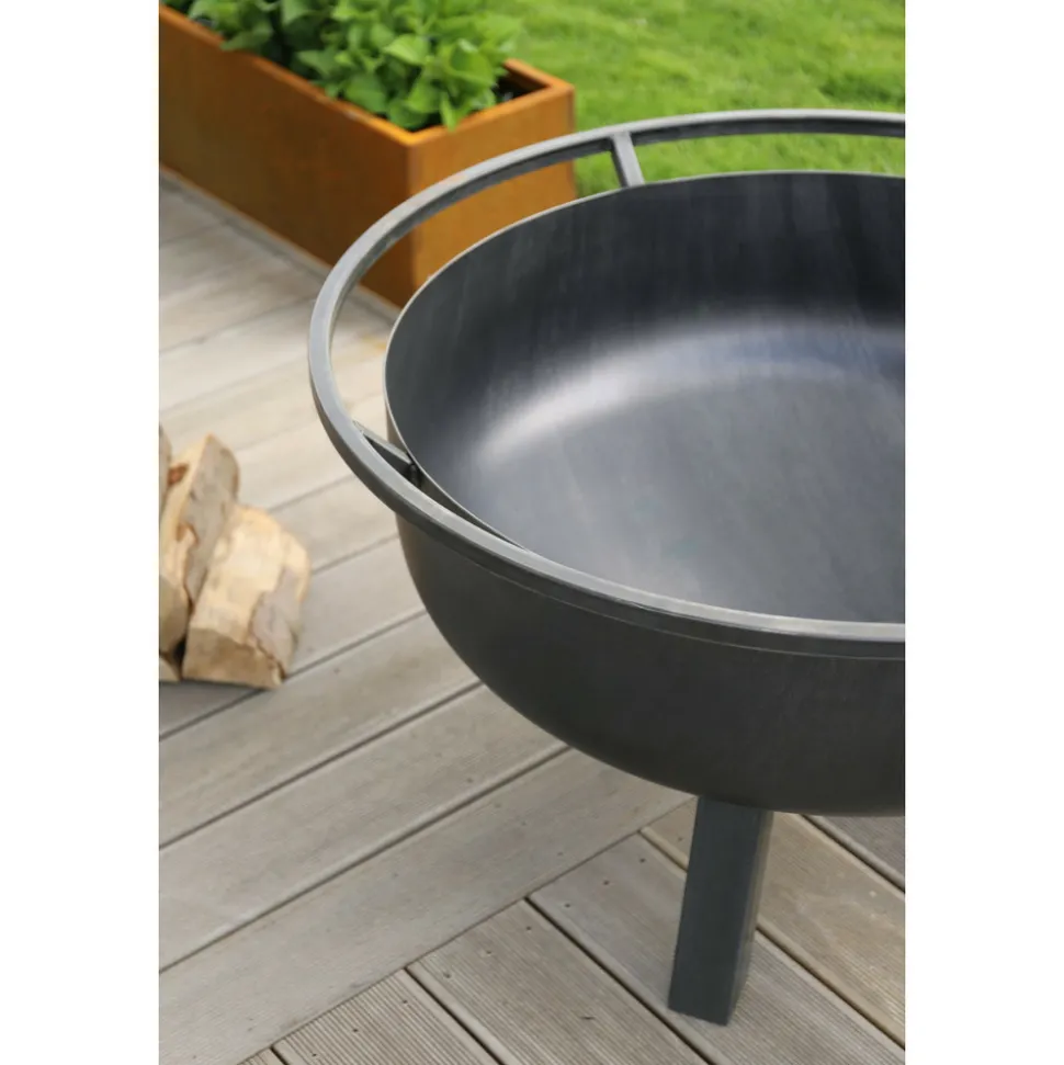 COOKKING - Braséro de jardin xxl porto en acier de 80cm de diamètre avec finition de haute