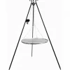 COOKKING - Grille de cuisson en acier suspendu sur trépied, plaque à rôtir acier inoxydable, moulinet inclus, cookking, 21378