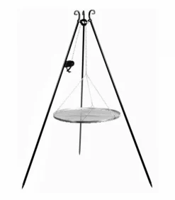 COOKKING - Grille pour braséro suspendue sur trépied, 50cm de diamètre, treuil inclus, cookking, 21375