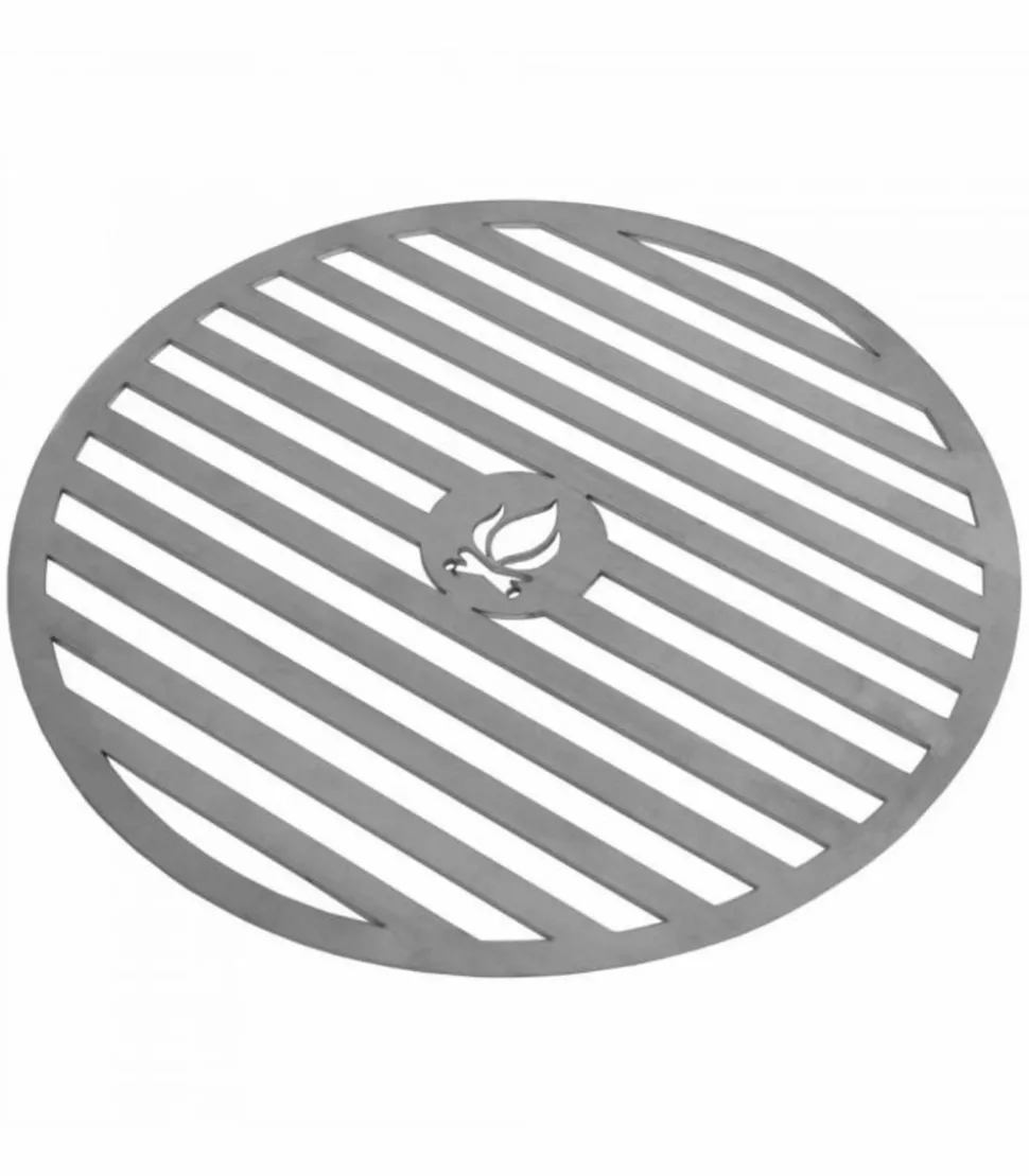 COOKKING - Plaque en acier inoxydable pour foyer, grille 46cm, poignées inclues, cookking, 222413
