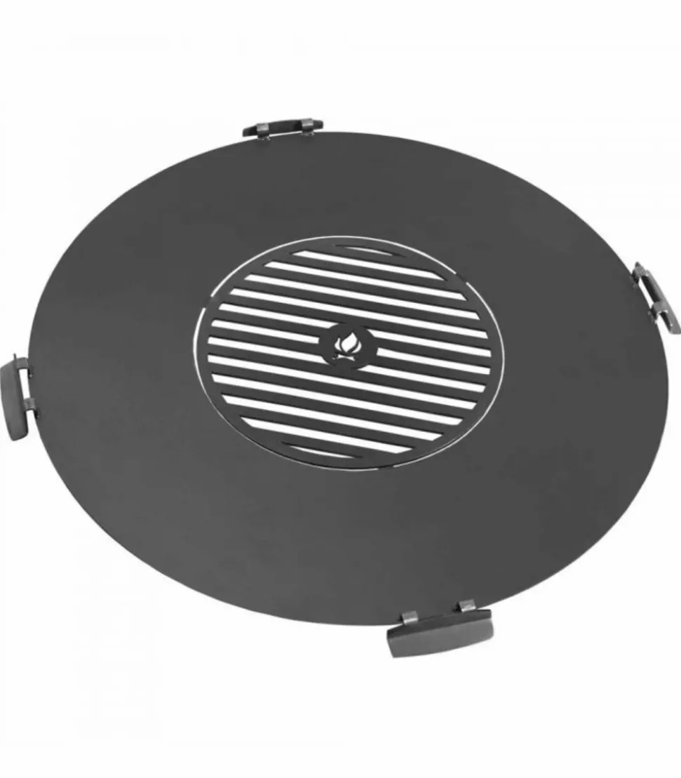 COOKKING - Plaque en fonte pour braséro, avec grille de 46cm, poignées soudées, cookking, 222387