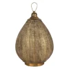 COTE TABLE - Lanterne orient doré fer 64x47x47cm