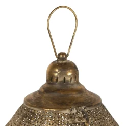 COTE TABLE - Lanterne orient doré fer 64x47x47cm