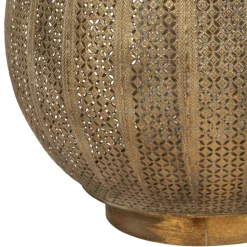 COTE TABLE - Lanterne orient doré fer 64x47x47cm