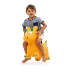 D - Jeu de plein air : Ballon sauteur Dinosaure jaune L. 22xl.49xH.59cm