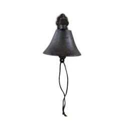 DÉCORATION D'AUTREFOIS - Cloche fonte fonte marron - décoration d'autrefois
