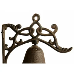 DÉCORATION D'AUTREFOIS - Cloche fonte fonte marron - décoration d'autrefois