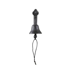 DÉCORATION D'AUTREFOIS - Cloche fonte fonte marron - décoration d'autrefois