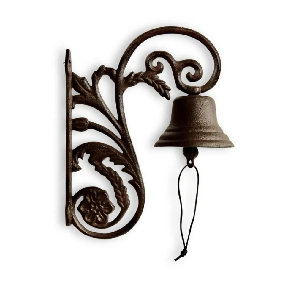 DÉCORATION D'AUTREFOIS - Cloche fonte fonte marron - décoration d'autrefois