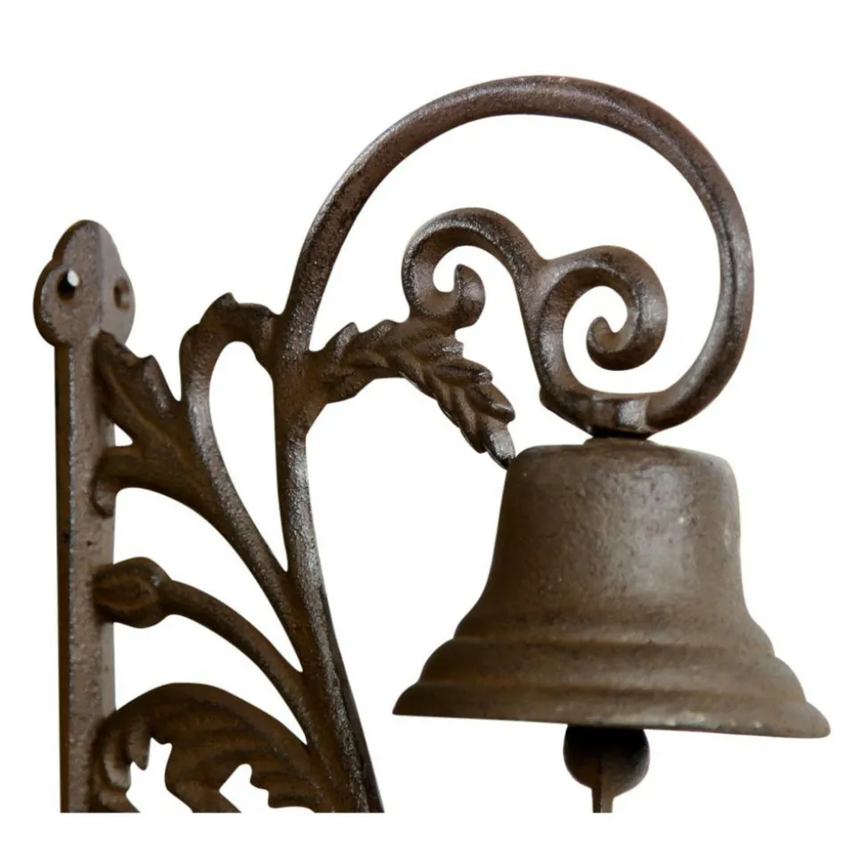 DÉCORATION D'AUTREFOIS - Cloche fonte fonte marron - décoration d'autrefois