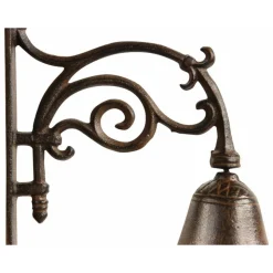 DÉCORATION D'AUTREFOIS - Cloche fonte fonte marron - décoration d'autrefois
