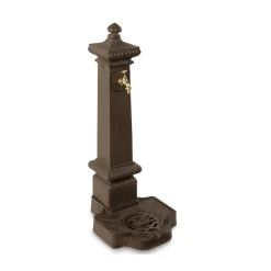 DÉCORATION D'AUTREFOIS - Fontaine de jardin aluminium marron - décoration d'autrefois