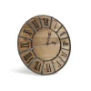 DÉCORATION D'AUTREFOIS - Grande horloge ancienne bois-métal marron - décoration d'autrefois