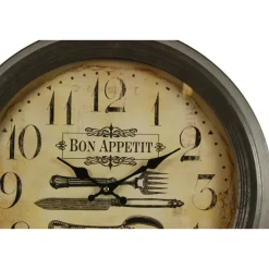 DÉCORATION D'AUTREFOIS - Horloge ancienne murale bon appétit fer blanc - décoration d'autrefois