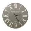 DÉCORATION D'AUTREFOIS - Horloge ancienne grand hotel métal gris - décoration d'autrefois