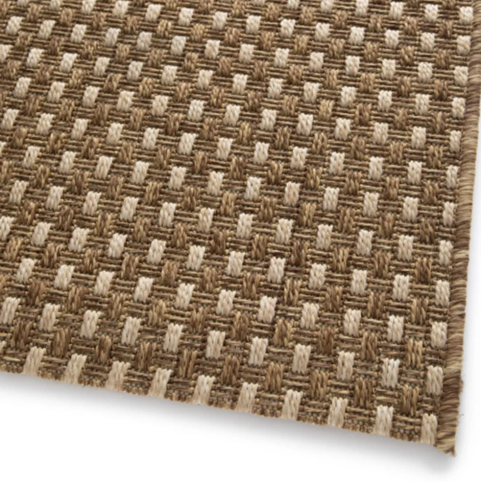 DÉCOWEB - Tapis d'extérieur ou d'intérieur aspect sisal - tijuana - camel - 120 x 170 cm