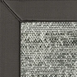 DÉCOWEB - Tapis intérieur / extérieur jambi - nuances gris minéral - ganse anthracite - 140 x 200 cm