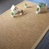 DÉCOWEB - Tapis intérieur / extérieur en tissé plat - bornéo nature - ganse caramel - 160 x 230 cm