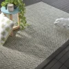DÉCOWEB - Tapis intérieur / extérieur - java chevron silver - ganse anthracite - 80 x 150 cm